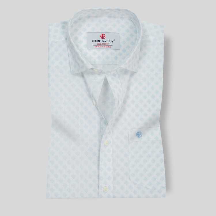 Fancy Cotton Relax Fit Half Shirt 1