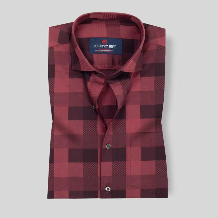 Villa Italiano Giza Cotton Relax Fit Full Shirt 1
