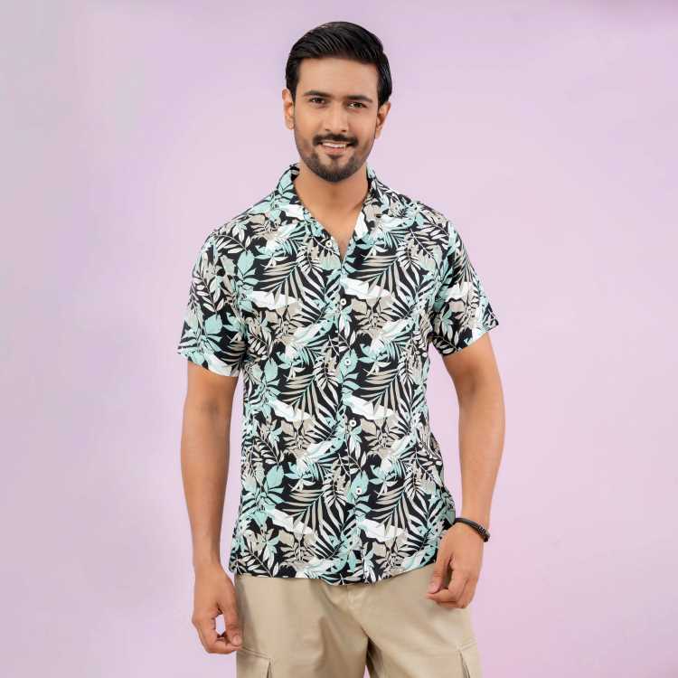 Viscose Fabric Casual Fit Half Shirt 1