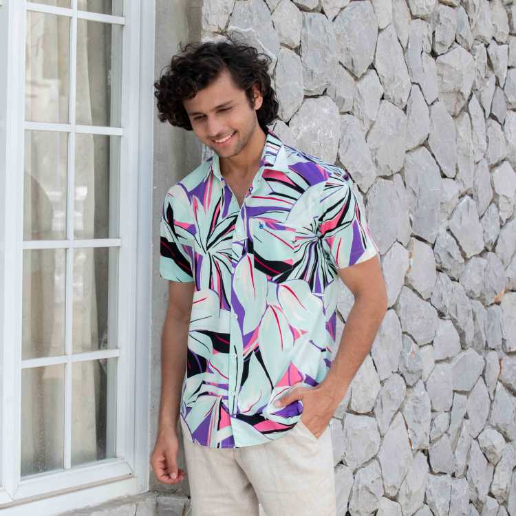 Fine Cotton Relax Fit Half Shirt 2