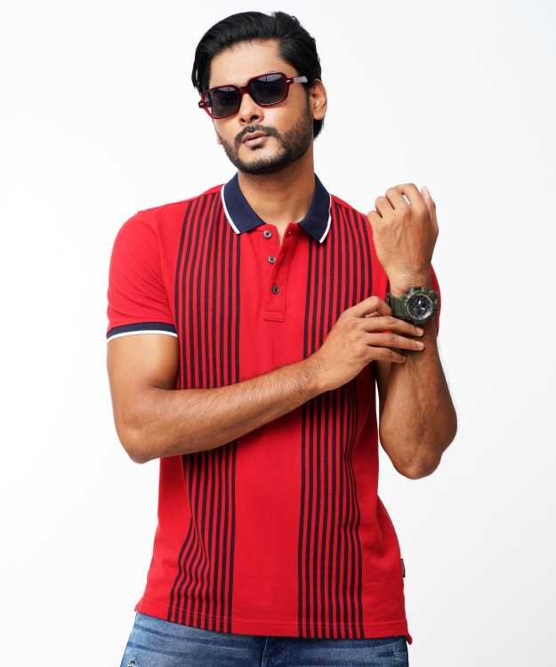 Country Boy Red Stripe PK Polo Shirt 1