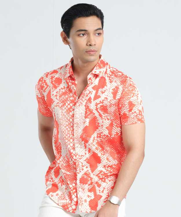 Digital Printed Slim Fit Half Shirt 2