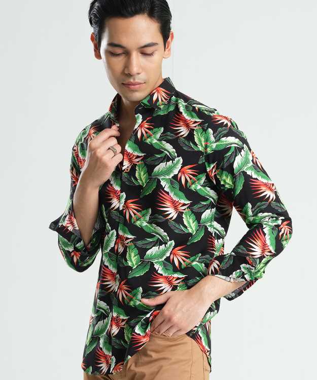 Print Country Boy Slim Fit Full Shirt 2