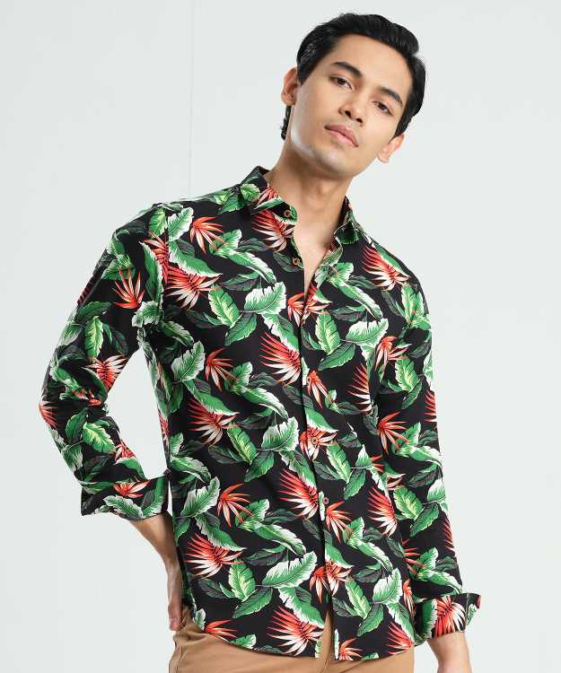 Print Country Boy Slim Fit Full Shirt 1