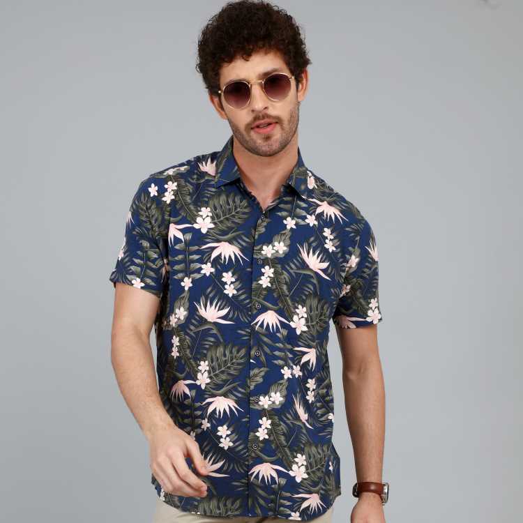Blue Print Short Half Shirt 1