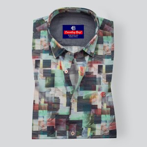 Arvind Digital Print Slim Fit Full Shirt 1