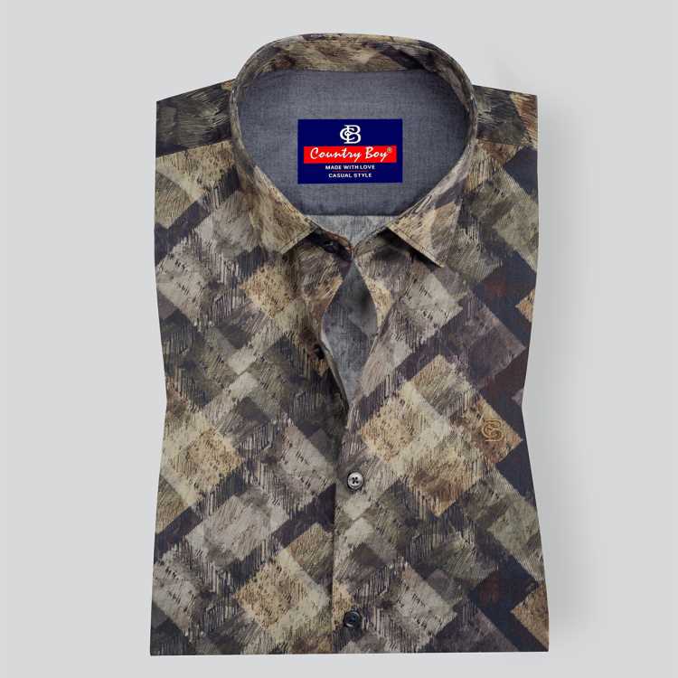Arvind Digital Print Slim Fit Full Shirt 1