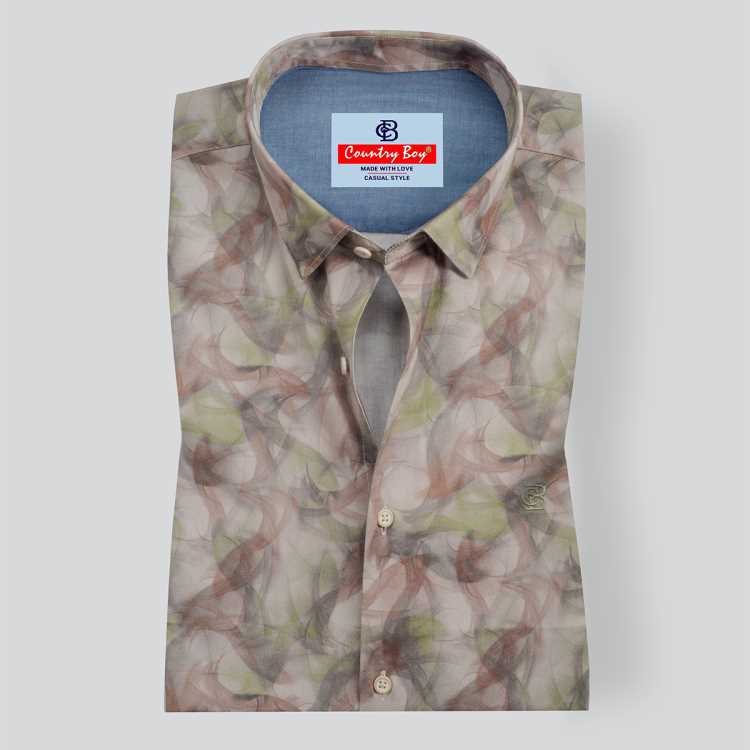 Arvind Digital Print Slim Fit Full Shirt 1