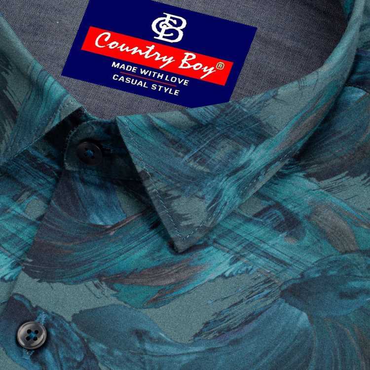 Arvind Digital Print Slim Fit Full Shirt 2