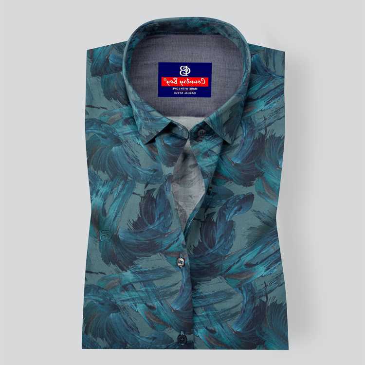 Arvind Digital Print Slim Fit Full Shirt 1