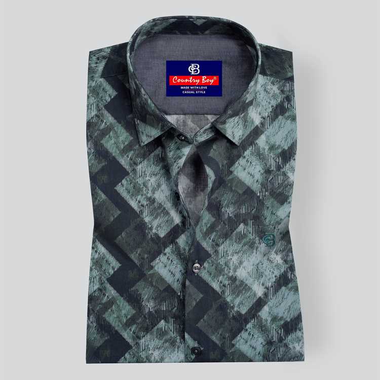 Arvind Digital Print Slim Fit Full Shirt 1