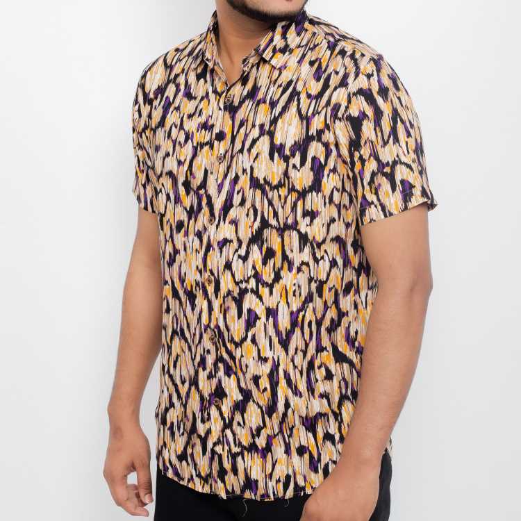 Viscous Fabric Slim Fit Half Shirt 2