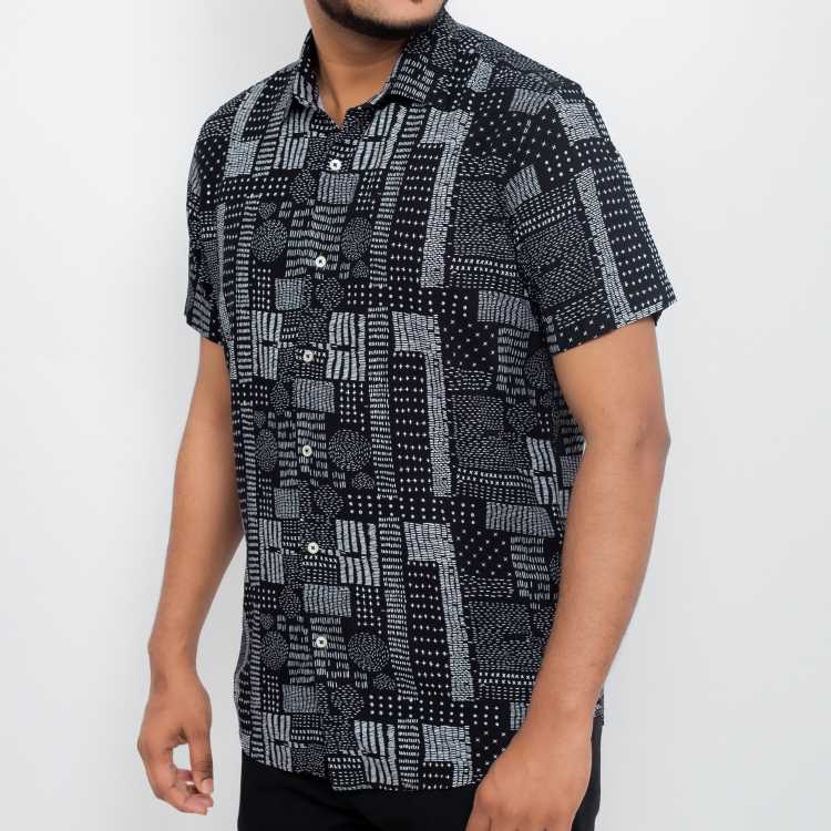 Viscous Fabric Slim Fit Half Shirt 2