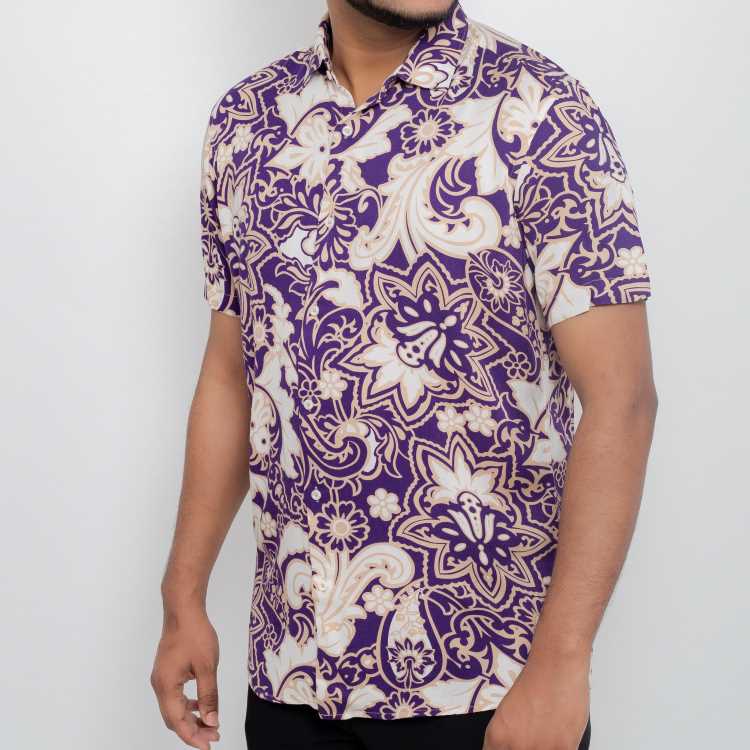 Viscous Fabric Slim Fit Half Shirt 2