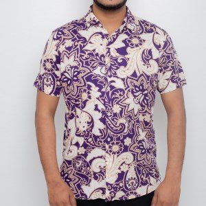Viscous Fabric Slim Fit Half Shirt 1