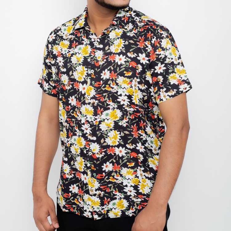 Viscous Print Slim Fit Half Shirt 2