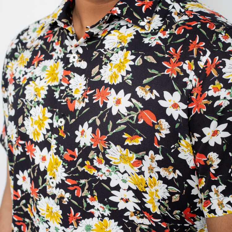 Viscous Print Slim Fit Half Shirt 3