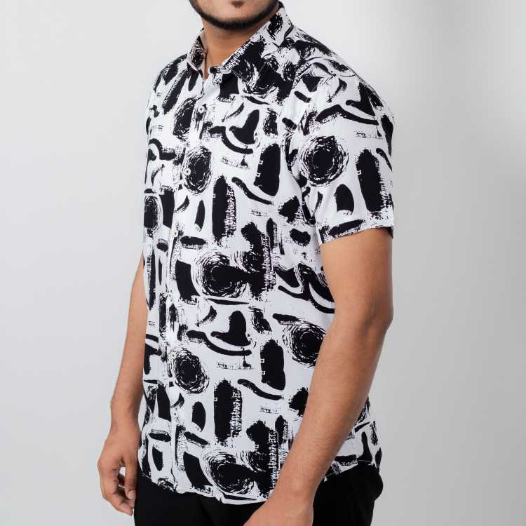 Viscose Slim Fit Half Shirt 2