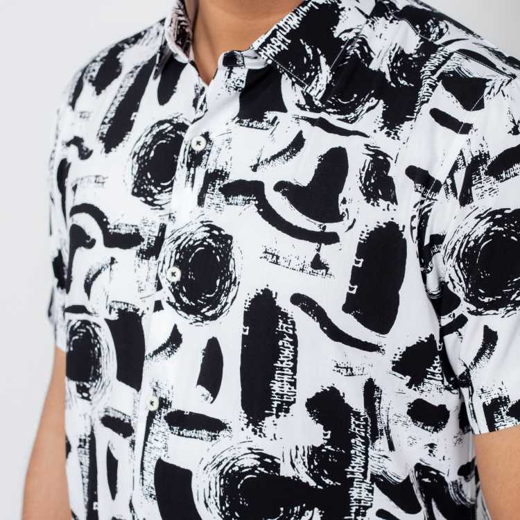 Viscose Slim Fit Half Shirt 3