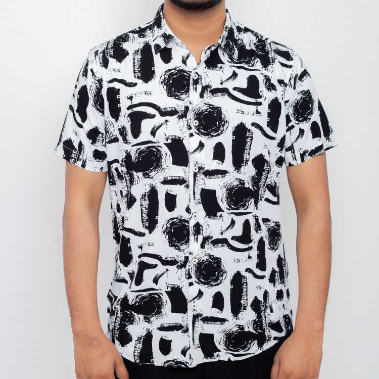 Viscose Slim Fit Half Shirt 1