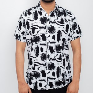 Viscose Slim Fit Half Shirt 1