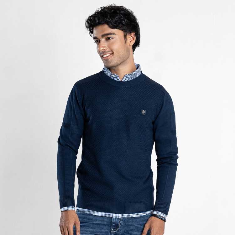 Full Sleeve Sweater (Navy Blue) 1
