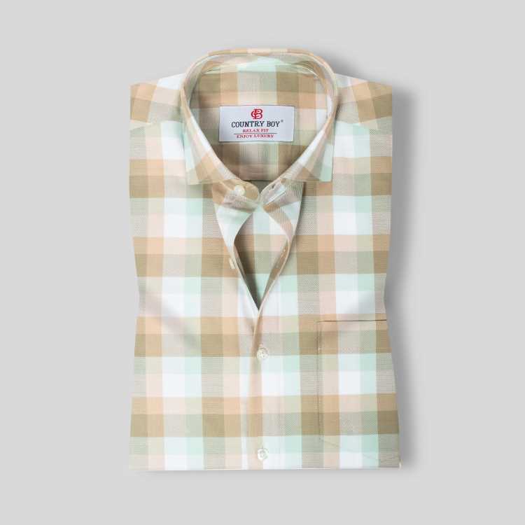 Villa Italiano Giza Cotton Relax Fit Full Shirt 1