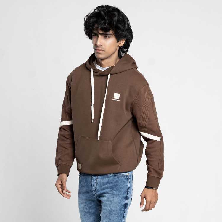 Pure Cotton Full Sleeve Hoodie (Coffee) 2